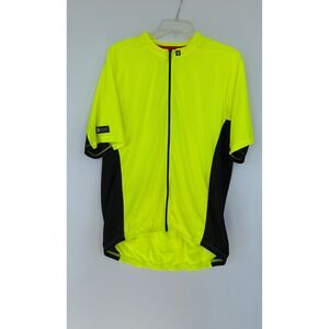 Bontrager Solstice Cycling Jersey Mens XL Short Neon Yellow Full Zip Bike Hiking
